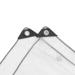 vidaXL Priehľadná plachta s okami 6x6 m Polyetylén – Obrázok 6