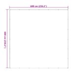 vidaXL Priehľadná plachta s okami 6x6 m Polyetylén – Obrázok 10