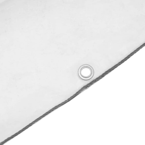 vidaXL Priehľadná plachta s okami 6x12 m Polyetylén – Obrázok 7