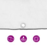 vidaXL Priehľadná plachta s okami 6x12 m Polyetylén – Obrázok 9