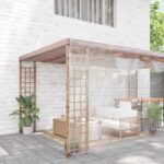 vidaXL Priehľadná plachta s okami 8x8 m PVC – Obrázok 2