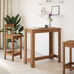 vidaXL Barový stôl dub artisan 102x50x103,5 cm kompozitné drevo – Obrázok 3