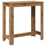 vidaXL Barový stôl dub artisan 102x50x103,5 cm kompozitné drevo – Obrázok 6