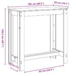 vidaXL Barový stôl dub artisan 102x50x103,5 cm kompozitné drevo – Obrázok 9