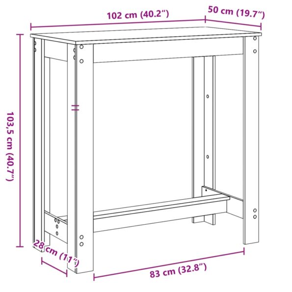 VXL8721158387059_g_en_hd_7.jpg vidaXL Barový stôl dub artisan 102x50x103,5 cm kompozitné drevo – Obrázok 9