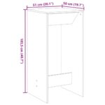 vidaXL Barový stôl staré drevo 51x50x103,5 cm kompozitné drevo – Obrázok 9