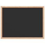 vidaXL Tabuľa s rámom z masívneho borovicového dreva čierna 40x30 cm – Obrázok 3