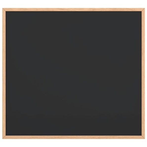 vidaXL Tabuľa s rámom z masívneho borovicového dreva čierna 60x55 cm – Obrázok 3