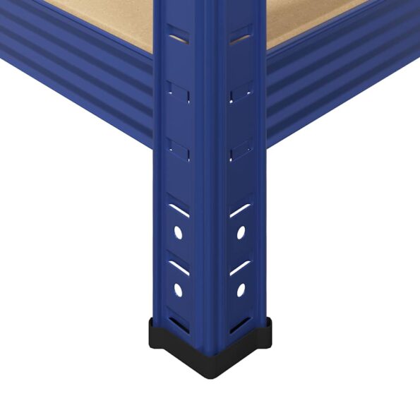 vidaXL Regál so 4 policami, modrý, oceľ a kompozitné drevo – Obrázok 11