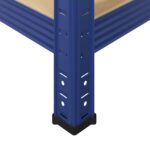 vidaXL 5-vrstvové úložné police 2 ks modré oceľ a spracované drevo – Obrázok 9