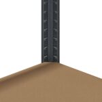 vidaXL 5vrstvové úložné police 2ks antracitové oceľ a spracované drevo – Obrázok 10