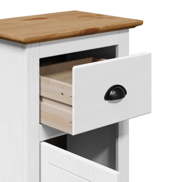 vidaXL Kúpeľňová skrinka "BODO" Biela a hnedá 44x30x90 cm – Obrázok 7