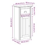 vidaXL Kúpeľňová skrinka "BODO" Biela a hnedá 44x30x90 cm – Obrázok 8