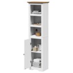 vidaXL kúpeľňová skrinka "BODO" biela a hnedá 44x30x160 cm