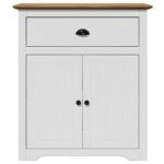 vidaXL Predsieň "BODO" Biela a hnedá 80x35x90 cm – Obrázok 4