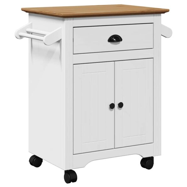 vidaXL Kuchynský vozík "BODO" Bielo-hnedý 72x45x80 cm – Obrázok 2