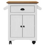 vidaXL Kuchynský vozík "BODO" Bielo-hnedý 72x45x80 cm – Obrázok 4