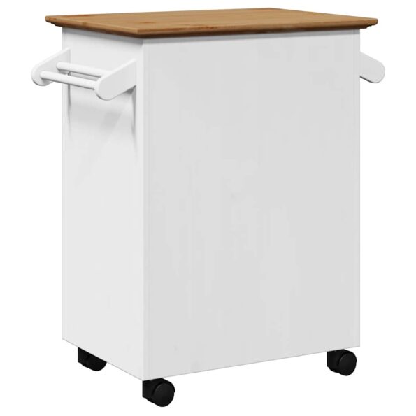 vidaXL Kuchynský vozík "BODO" Bielo-hnedý 72x45x80 cm – Obrázok 7