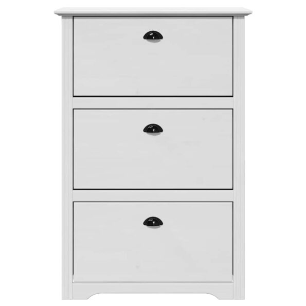 VidaXL Stojan na topánky "BODO" Biely 80x35x118 cm – Obrázok 4