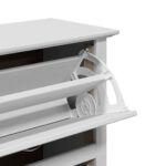 VidaXL Stojan na topánky "BODO" Biely 80x35x118 cm – Obrázok 8