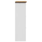 VidaXL Stojan na topánky "BODO" Biela a hnedá 80x35x118 cm – Obrázok 6