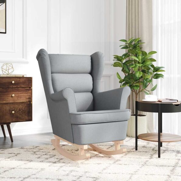 VidaXL Hojdacie kreslo Svetlosivá 74x90x102 cm Látka – Obrázok 3