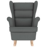 vidaXL Hojdacie kreslo tmavošedá 74x90x102 cm Látka – Obrázok 4