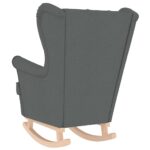 vidaXL Hojdacie kreslo tmavošedá 74x90x102 cm Látka – Obrázok 6