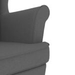 vidaXL Hojdacie kreslo tmavošedá 74x90x102 cm Látka – Obrázok 7