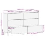 VidaXL Príborníky 2 ks Svetlošedá 60x33,5x75 cm Masívne drevo Mango – Obrázok 12