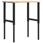 vidaXL pracovný stôl 80x60x(71,5-98) cm masívny dub – Obrázok 2