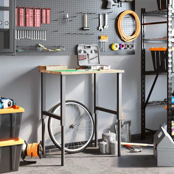 vidaXL pracovný stôl 80x60x(71,5-98) cm masívny dub – Obrázok 3