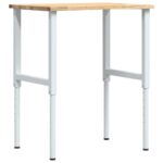 vidaXL pracovný stôl 80x60x(71,5-98) cm masívny dub – Obrázok 2