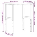 vidaXL pracovný stôl 80x60x(71,5-98) cm masívny dub – Obrázok 12