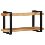 vidaXL Nástenná polica 90x33x45 cm Akácia z masívneho dreva – Obrázok 6