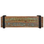 vidaXL nástenná polica Viacfarebné recyklované masívne drevo – Obrázok 7