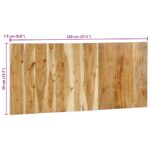 VidaXL Čelo postele 120 cm Akáciové masívne drevo – Obrázok 11