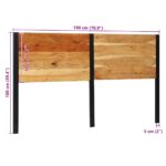 Čelo vidaXL 180 cm z masívneho dreva akácie a železa – Obrázok 12