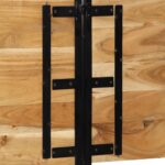 Čelo vidaXL 180 cm z masívneho dreva akácie a železa – Obrázok 7