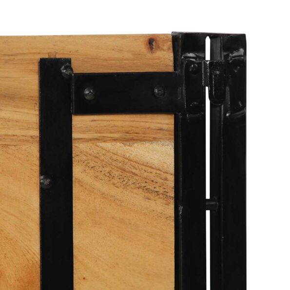 Čelo vidaXL 180 cm z masívneho dreva akácie a železa – Obrázok 8