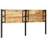 vidaXL Čelo 200 cm z masívneho dreva mango a železo – Obrázok 3