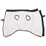 vidaXL Psí kabát s postrojom vodeodolná reflexná čierna L48 – Obrázok 3