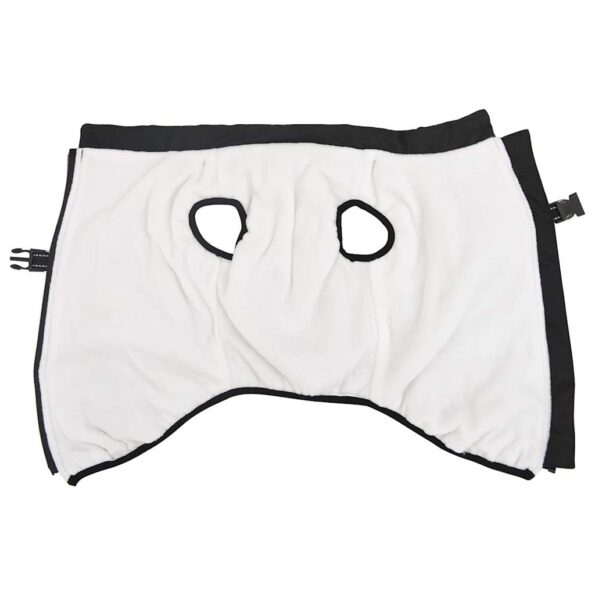 vidaXL Psí kabát s postrojom vodeodolná reflexná čierna L48 – Obrázok 3