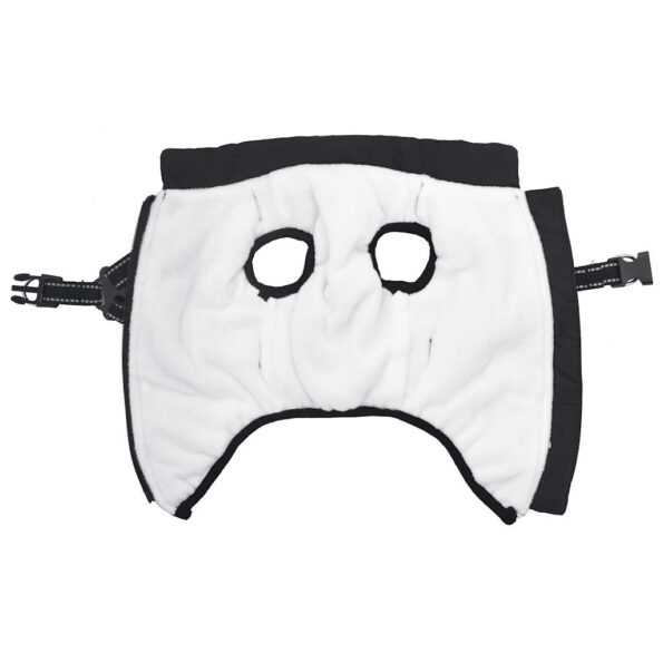 vidaXL Psí kabát s postrojom vodeodolná reflexná čierna 2XL – Obrázok 3