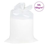 vidaXL Výplň do sedacích vakov EPS 50 L Biela 18 kg/m³