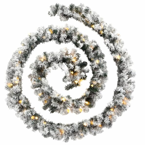 vidaXL Vianočná girlanda s LED svetlami Zelená 5 m PVC – Obrázok 3