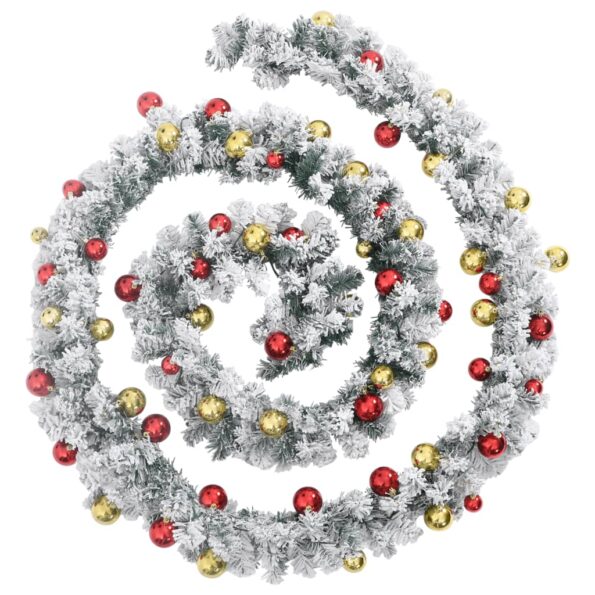 VXL8721158415257_g_en_hd_1.jpg vidaXL Vianočná girlanda s ozdobami a LED svetlami zelená 20 m PVC – Obrázok 2