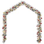 vidaXL Vianočná girlanda s ozdobami a LED svetlami zelená 20 m PVC – Obrázok 4