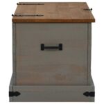 vidaXL Úložná truhlica HALDEN sivá 91x48x47 cm masívna borovica – Obrázok 4
