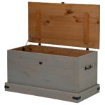 vidaXL Úložná truhlica HALDEN sivá 91x48x47 cm masívna borovica – Obrázok 6